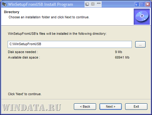 установка WinSetupFromUSB
